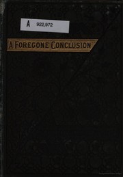 Cover of: A foregone conclusion