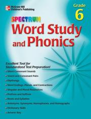 Cover of: Spectrum Word Study and Phonics, Grade 6 (Spectrum)