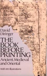 The book before printing by David Diringer