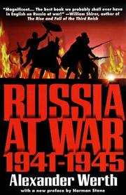 Cover of: Russia at War by Werth, Alexander