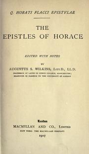 Cover of: The epistles of Horace