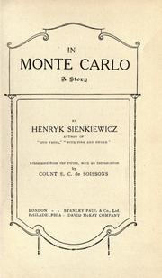 Cover of: In Monte Carlo: a story