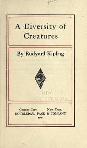 Cover of: A  diversity of creatures