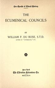 Cover of: The ecumenical councils