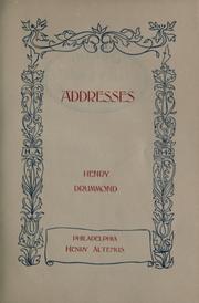 Cover of: Addresses