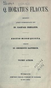 Cover of: Q. Horatius Flaccus by Horace