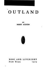 Cover of: Outland by Mary Austin