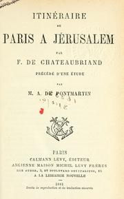 Cover of: Itinéraire de Paris à Jérusalem