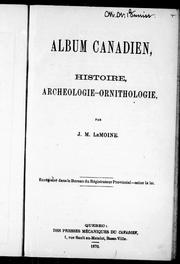 Cover of: Album canadien: histoire, archéologie, ornithologie