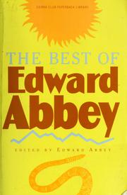 Cover of: The best of Edward Abbey