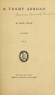 Cover of: A tramp abroad by Mark Twain