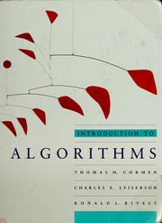 Cover of: Introduction to Algorithms