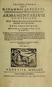 Cover of: Cheiroplothēkē by Johannes Scultetus