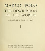 Cover of: The description of the world [translated and annotated by] A.C. Moule & Paul Pelliot