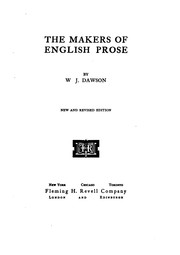 Cover of: The makers of English prose. by William James Dawson