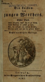 Die Leiden des jungen Werthers by Johann Wolfgang von Goethe