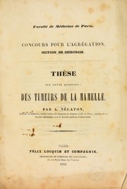 Cover of: Th©·se sur cette question: des tumeurs de la mamelle