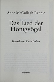 Das Lied der Honigvögel by Anne McCullagh Rennie