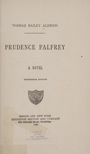 Cover of: Prudence Palfrey: a novel.