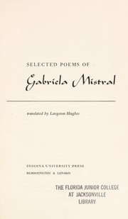 Cover of: Selected poems of Gabriela Mistral