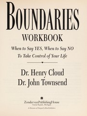 Boundaries workbook by Henry Cloud, John Sims Townsend