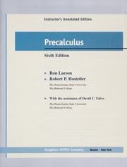 Cover of: Precalculus by Ron Larson