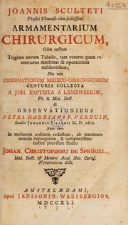 Cover of: Armamentarium chirurgicum, olim auctum triginta novem tabulis