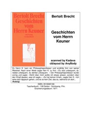 Cover of: Geschichten vom Herrn Keuner