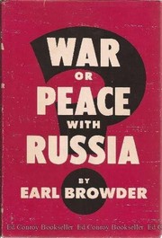 Cover of: War or Peace with Russia?