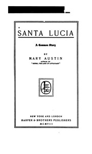 Cover of: Santa Lucia: a common story