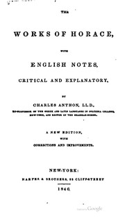 Cover of: The works of Horace: with English notes, critical and explanatory