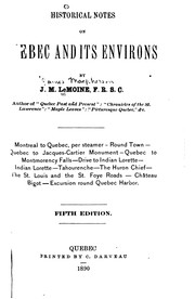 Cover of: Historical notes on Quebec and its environs