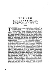 Cover of: The New International Encyclopædia