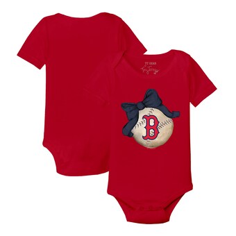 Boston Red Sox Tiny Turnip Infant Baseball Bow Bodysuit - Red