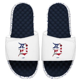 Detroit Tigers ISlide Americana Slide Sandals - White/Navy