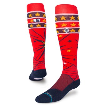 MLB Stance 2022 4th of July Over the Calf Socks - Red