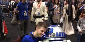 Hugh with R2-D2