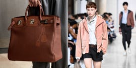 hermès用「曬痕」裝飾經典包！hermès 2024春夏男裝的「清新透膚」夏日衣櫥