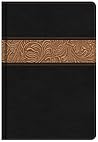 KJV Reader's Bible, Black/Brown Tooled LeatherTouch by Anonymous