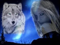 woman and wolf: 