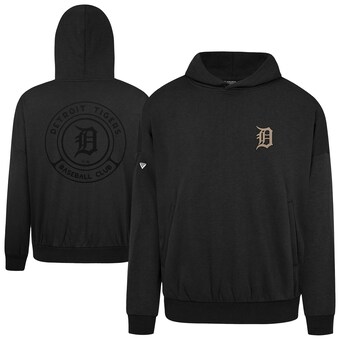 Detroit Tigers Levelwear Contact Oversized Pullover Hoodie - Black