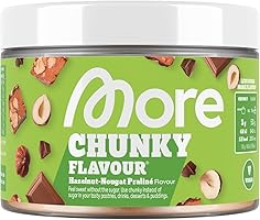 MORE Chunky Flavour, Hazelnut-Nougat Praline, 150 g, vegan, Geschmackspulver zum Süßen, ohne viel Zucker und Kalorien,...