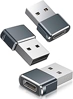 Basesailor USB zu USB C Adapter 3 Pack,Typ C Buchse zu USB A Stecker Ladegerät Netzteil für iPhone 16 15 14 Pro Max,iPad...