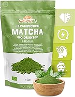 Matcha Tee Pulver Bio - Premium-Qualität - 100g. Original Green Tea aus Japan. Japanischer ideal zum Trinken. Grüntee...