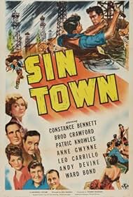 Constance Bennett, Broderick Crawford, Leo Carrillo, Andy Devine, Anne Gwynne, and Patric Knowles in Sin Town (1942)