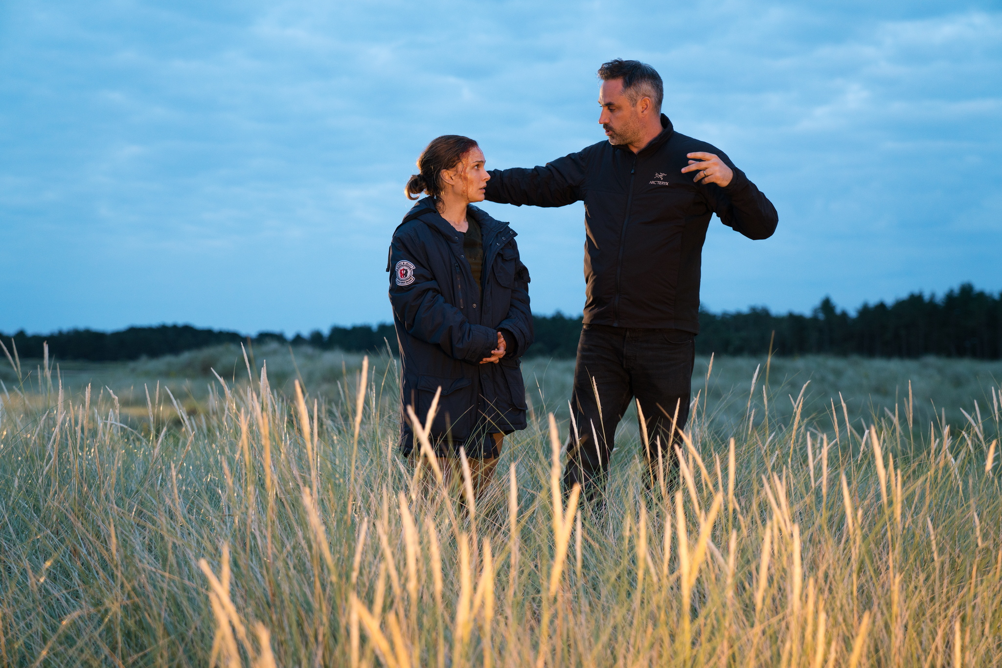 Natalie Portman and Alex Garland in Annihilation (2018)