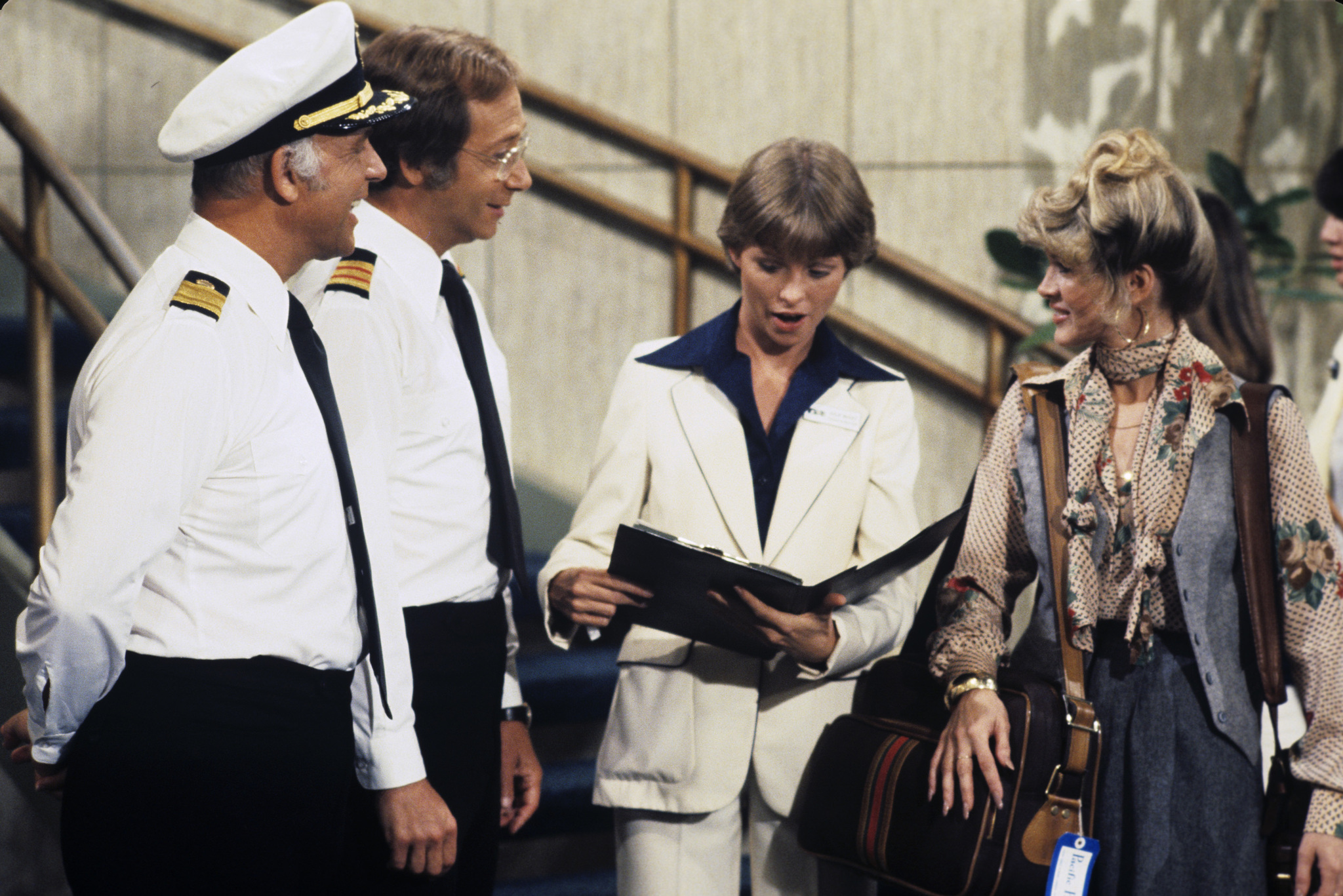 Bernie Kopell, Gavin MacLeod, Connie Stevens, and Lauren Tewes in The Love Boat (1977)