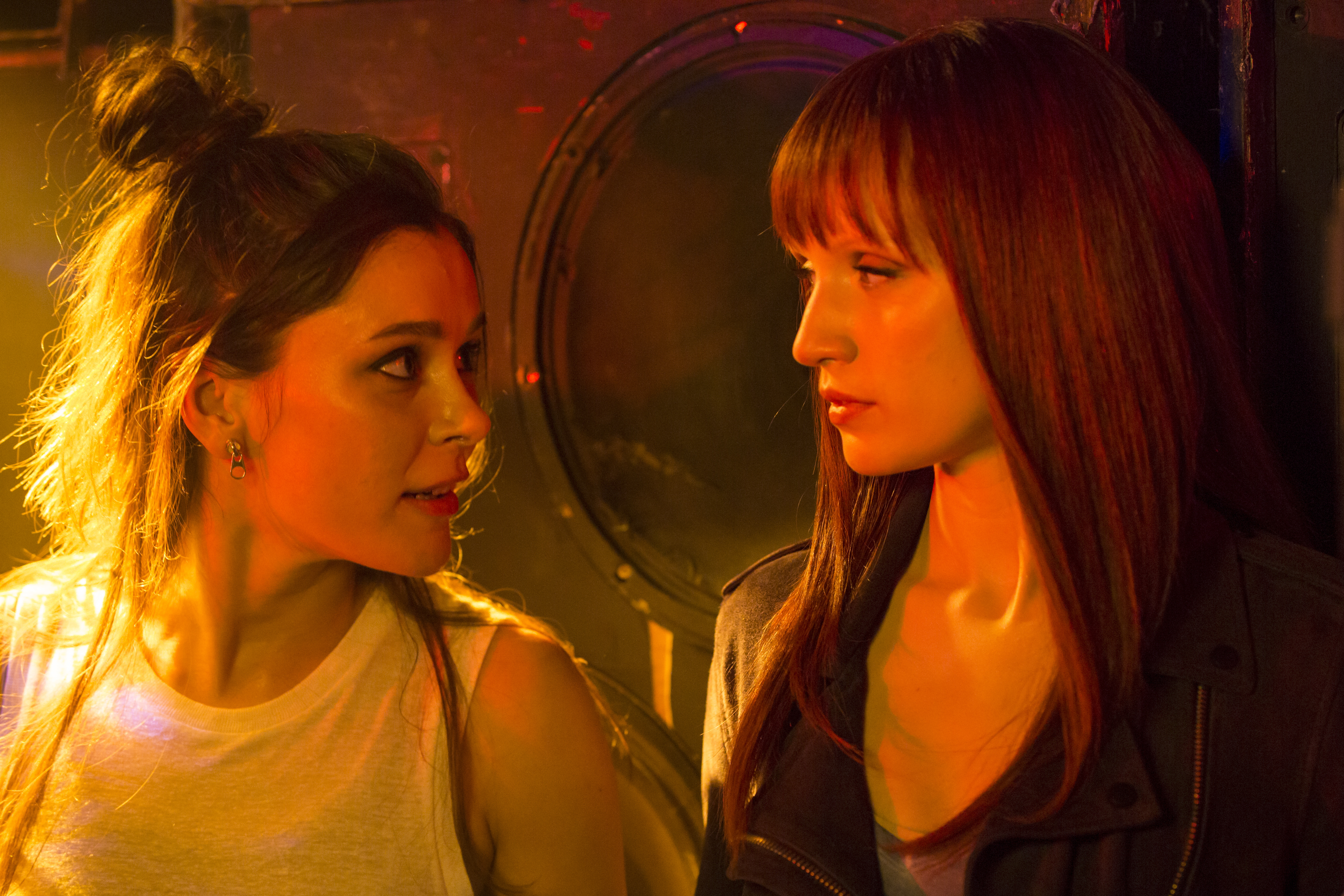 Bella Dayne and Emily Berrington in Humans (2015)