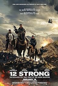 Thad Luckinbill, Lauren Chavez-Myers, Elsa Pataky, Michael Peña, Michael Shannon, Geoff Stults, Navid Negahban, Chris Hemsworth, Allison Gabriel, Kenneth Miller, Austin Stowell, Austin Hébert, and Trevante Rhodes in 12 Strong (2018)