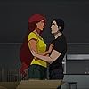 Sean Maher and Kari Wahlgren in Teen Titans: The Judas Contract (2017)